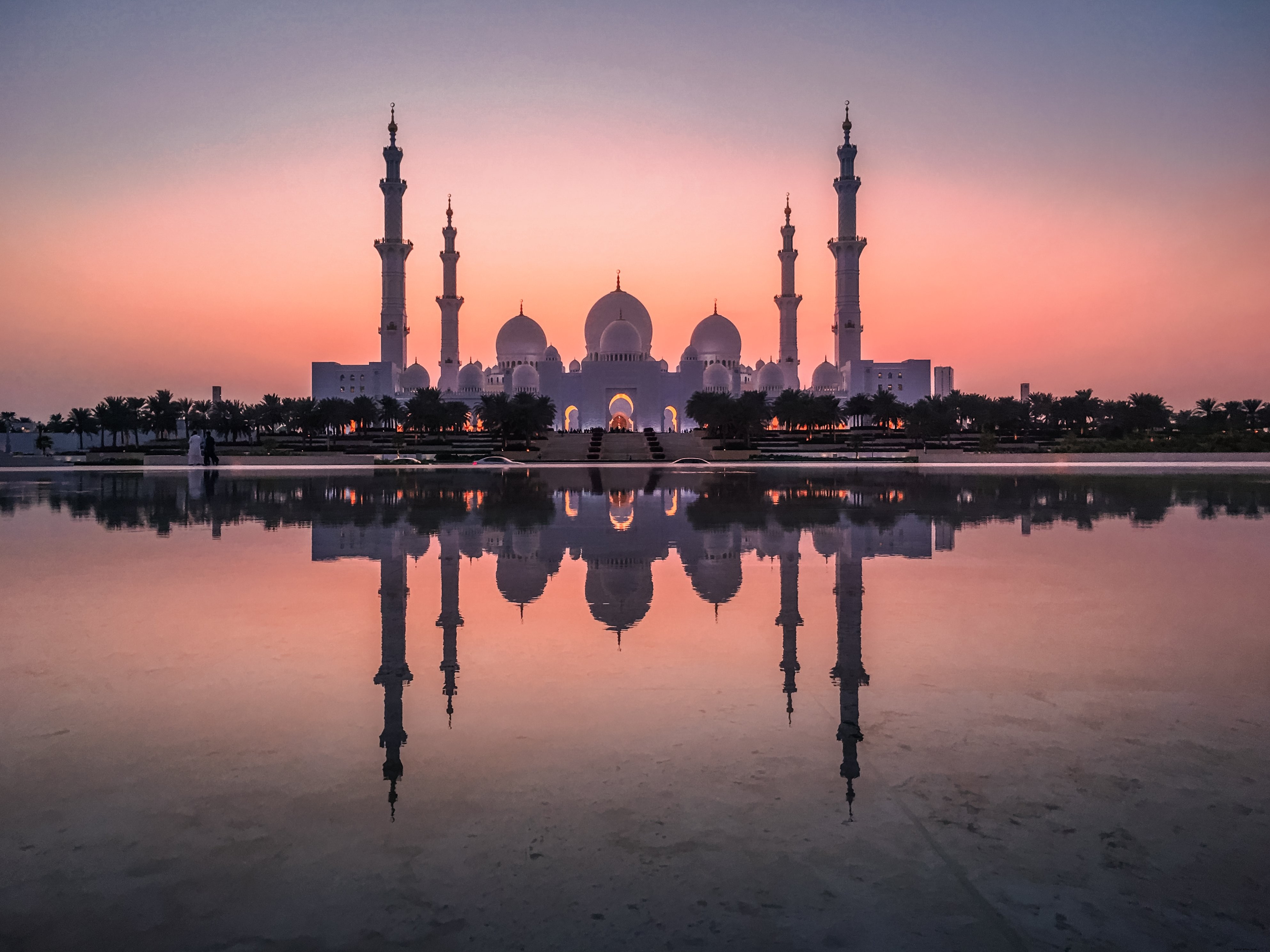 Photo des reflets du Taj Mahal