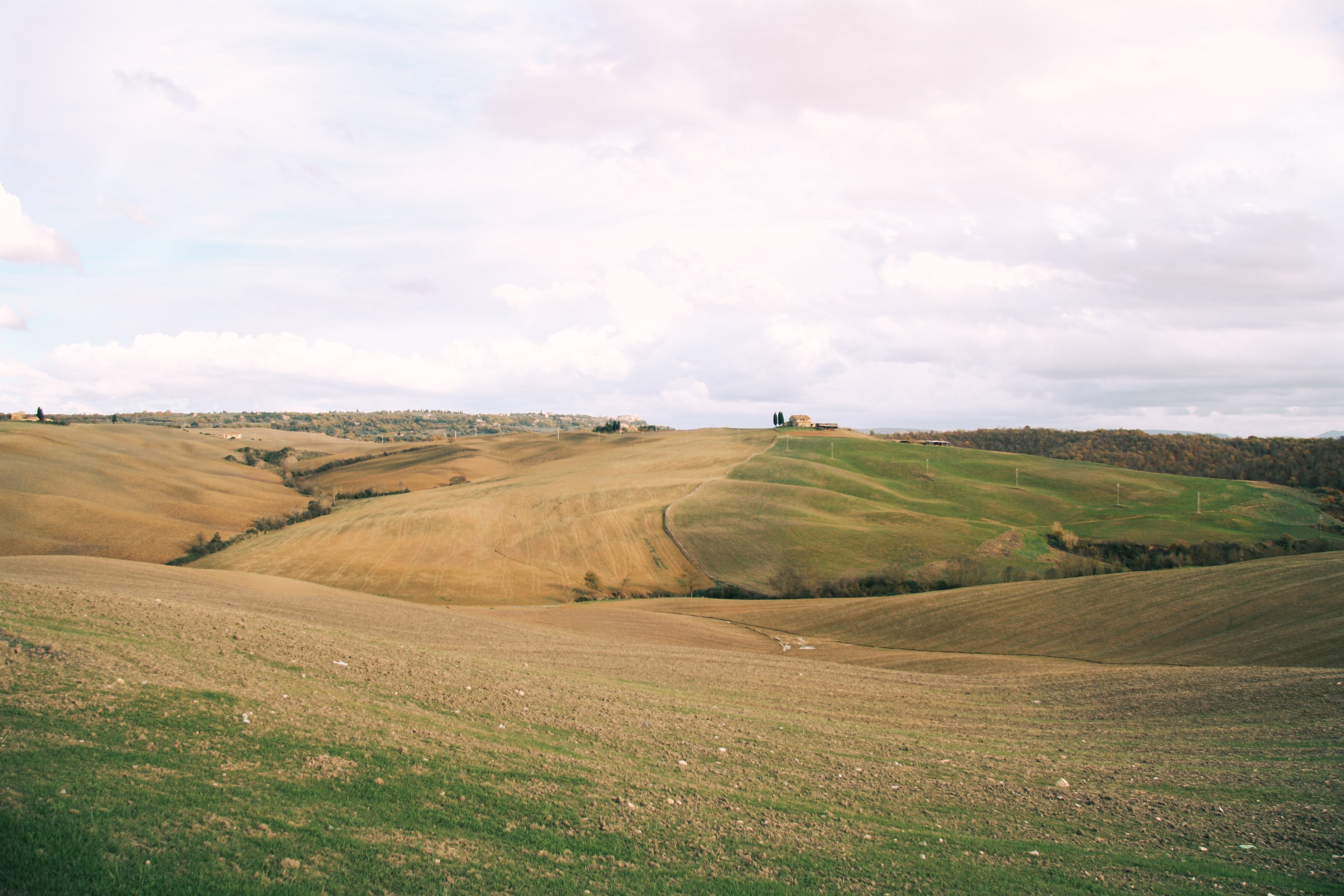 Une maison à l horizon d un paysage italien