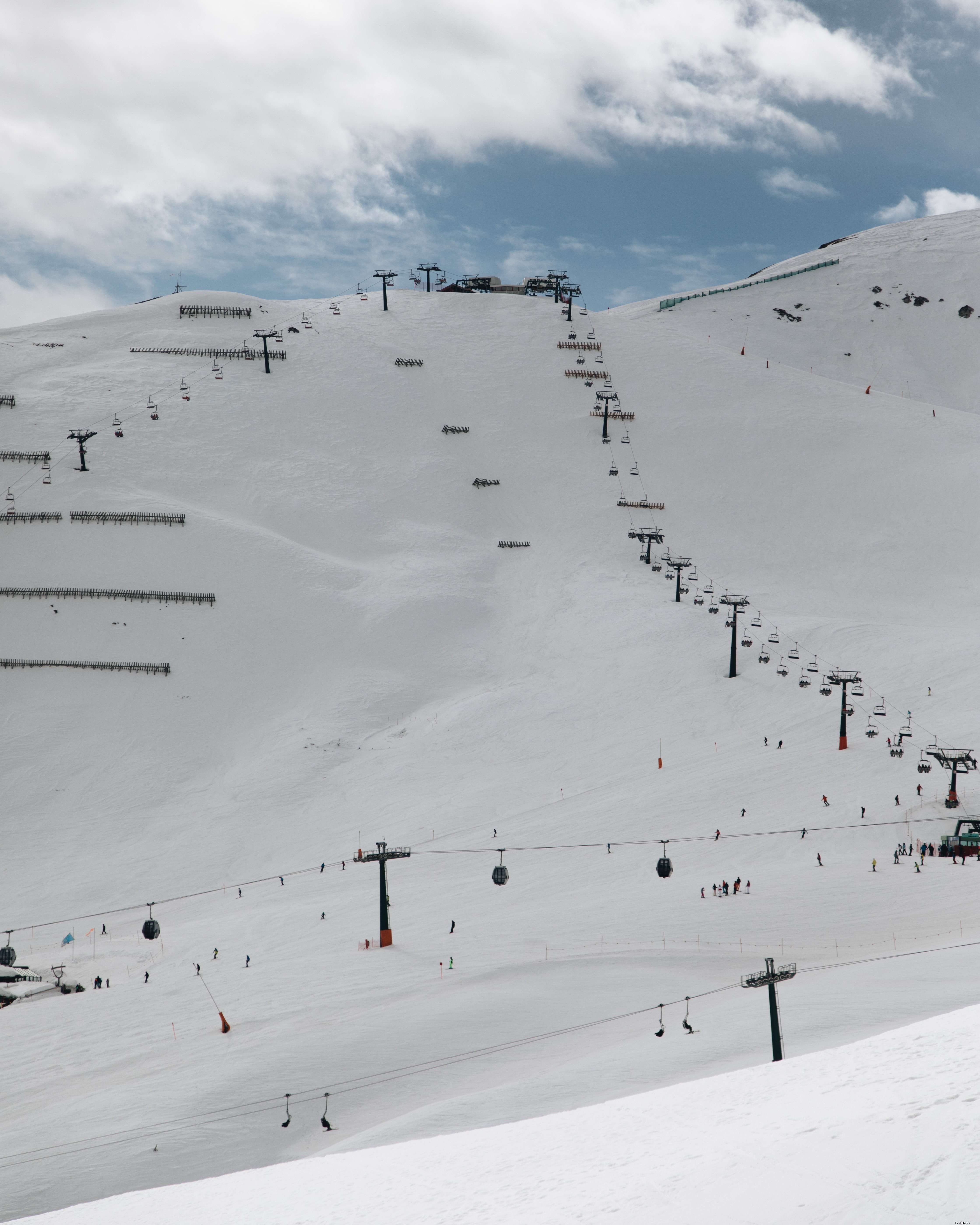 Les remontées mécaniques se dirigent vers une photo de montagne