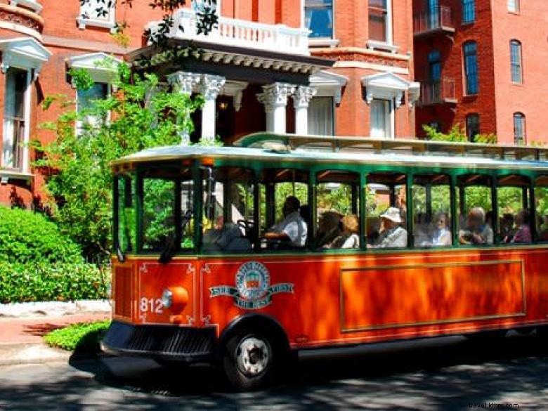 Balades en tramway dans la vieille ville de Savannah