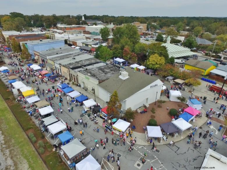 Le quartier animé de la vieille ville de Conyers