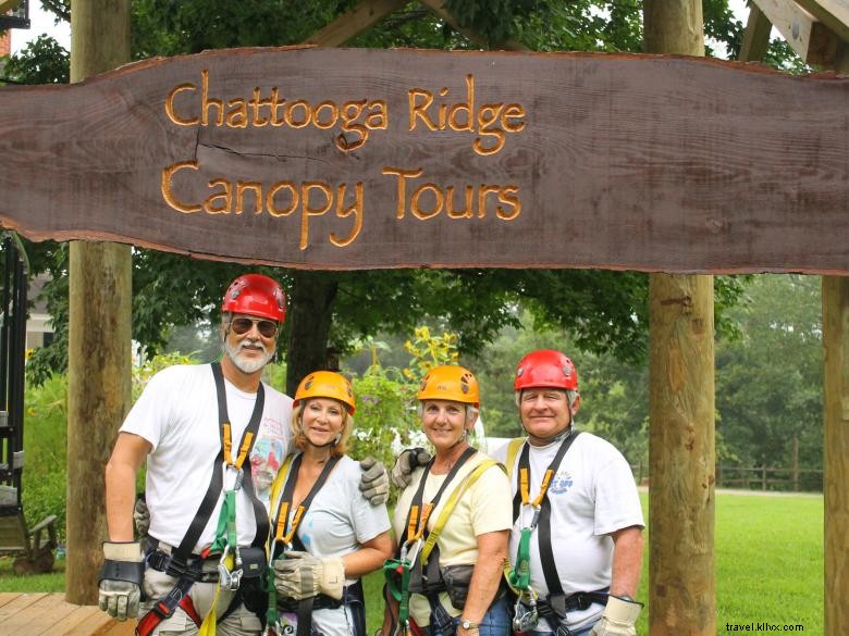 Parcours de la canopée à Chattooga Ridge