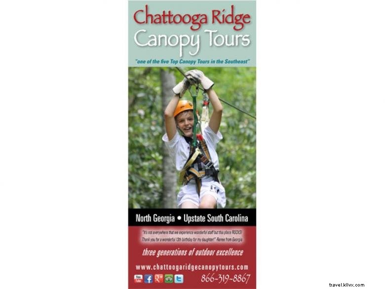 Parcours de la canopée à Chattooga Ridge