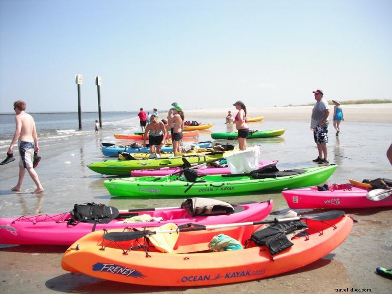 Surf et kayak sur l île du Nord (Tybee Island)