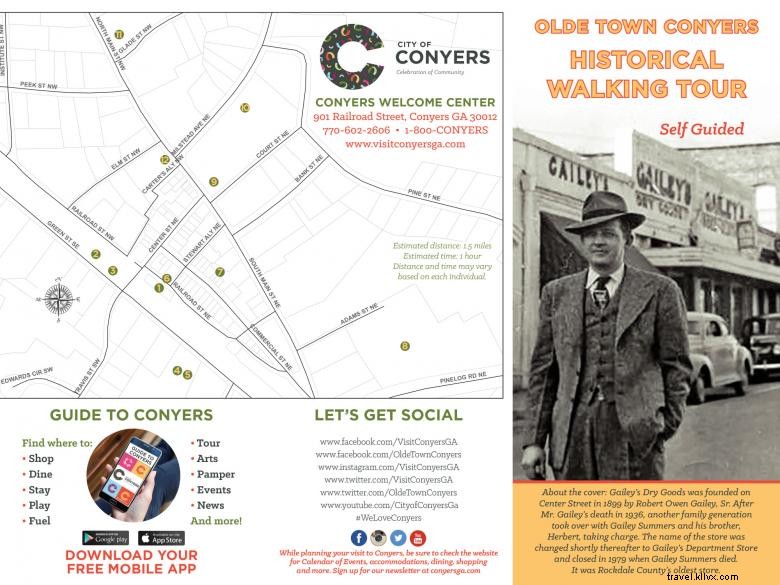 Visite autoguidée du centre historique de Conyers
