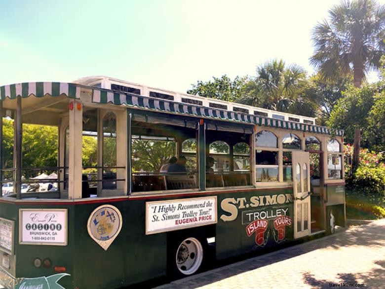 Balade en tramway sur l île coloniale de Saint Simons